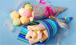 sweets for child in paper cones